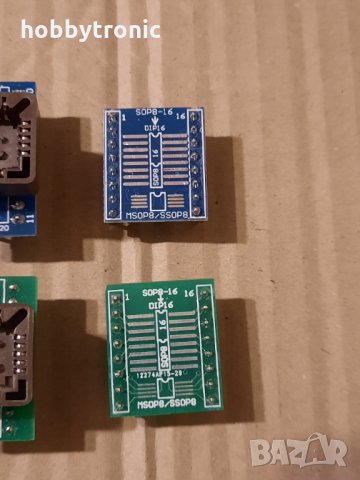 Преходници PLCC20, PLCC28 и SOP8-16 за програматор , снимка 3 - Друга електроника - 35651589