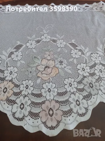 Перде с бродерия цветя 160×53 см., 5€