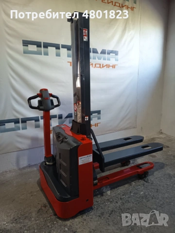 Електрическа палетна количка-стакер LINDE MM10i, снимка 3 - Подемници - 54245984
