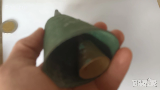 Стар чан,бронз,хлопка,19в,османски възрожденски,камбанка,звънче, снимка 8 - Антикварни и старинни предмети - 54070972