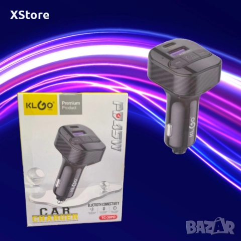 Автомобилно зарядно KLGO TC-30PD, снимка 4 - Аксесоари и консумативи - 52482959