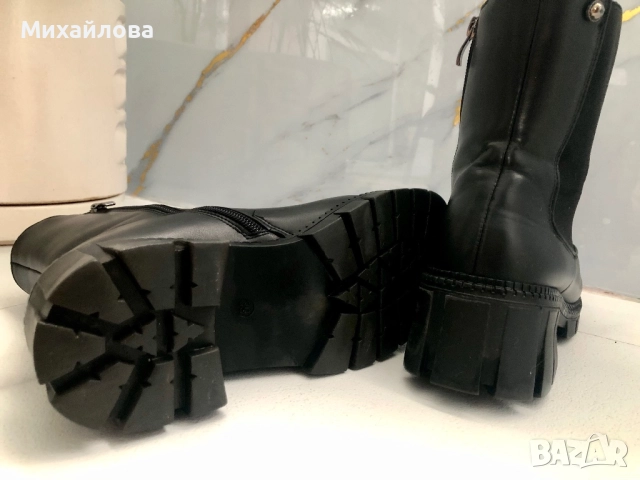 Дамски черни боти, снимка 6 - Дамски боти - 52036017