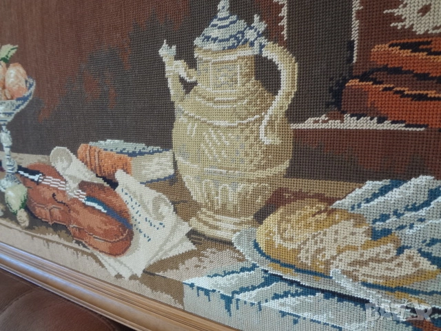 Голям гоблен - ръчна изработка, снимка 6 - Гоблени - 50196748