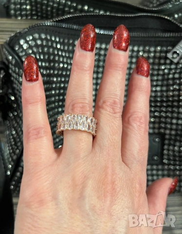 Уникален позлатен пръстен халка , снимка 4 - Пръстени - 53935302