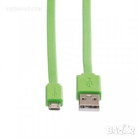 Кабел USB-A към Micro USB-B 2.0 Roline 11.02.8763 Зелен 1м, USB-A to Micro USB-B M/M, снимка 2 - USB кабели - 31301225