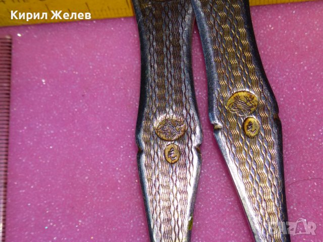 19 Век ОСМАНСКА ИМПЕРИЯ 2 ГОЛЕМИ СРЕБЪРНИ ЛЪЖИЦИ СРЕБРО 800 МАЙСТОРСКИ с ТУГРА ЩЕМПЕЛ и НИШАН 43166, снимка 11 - Антикварни и старинни предмети - 44377128