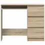vidaXL Бюро, дъб сонома, 90x45x76 см, инженерно дърво, снимка 6