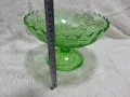 Стъклена фруктиера цветно стъкло , снимка 3