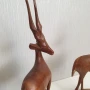 Стари дървени фигури на елени, снимка 2