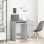 vidaXL Бюро, сив сонома, 86x49x76 см, инженерно дърво, снимка 2