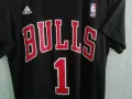 Chicago Bulls #1 Derrick Rose Adidas NBA оригинална тениска памучна размер М Чикаго Булс , снимка 4