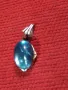 КРАСИВ МЕДАЛЬОН със СИНО КРИСТАЛЧЕ 14456, снимка 6