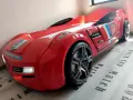 2 броя оригинални детски легла-кола Biturbo – червени. Всяко от тях е с матрак.  Дизайн на истински , снимка 2