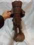 Висока 48 см ръчно резбована дървена скулптура на лозар или винар!, снимка 4