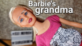 Арт кукла Бабата на Барби ръчно изрисувана авторска кукла баба Стефка, снимка 3