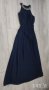 Дълга официална бална рокля в тъмно синьо, снимка 1 - Рокли - 40386041