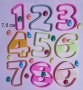 сет 7,5 см цифри числа цифра пластмасови форми резци фондан тесто бисквитки резец, снимка 1 - Форми - 31485292