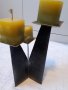 Метален свещник с три свещи, снимка 5