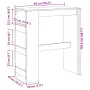 vidaXL Бар маса с рафтове, дъб сонома, 90x40x103,5 см, инженерно дърво, снимка 9