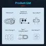Комплект 2 бр. интеркоми за каска Bluetooth 6.0, сдвояване помежду им, CVC + DSP шумопотискане, LED , снимка 3