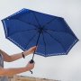 1538 Дамски автоматичен чадър за дъжд на точки с цветя двоен автомат 96см, снимка 1