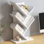 Eтажерка за книги, 4 рафта, 6 отделения, 60х 26,5 x 15,5 см БЯЛА, снимка 3