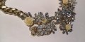 Нова огърлица с жълти и блестящи цветя, снимка 4