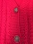 Червена жилетка, ръчно плетена, снимка 2