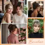 Нова Естествена коса кок Benehair с щипка къдрава екстеншън черна #1B 42 г за жени прическа, снимка 6