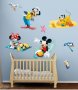 Мики и Мини Маус Доналд Плуто на море детски самозалепващ стикер за стена и мебел детска стая, снимка 3