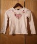 Нова детска бяла блуза с дълъг ръкав с розово 8 9 години 130 см, снимка 1 - Детски Блузи и туники - 32085418