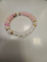 Колие Сърце Розов кварц комплект с гривна , снимка 5