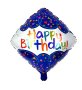 Happy Byrthday син квадратен балон фолио фолиев хелий или въздух парти рожден ден, снимка 1 - Други - 40647541