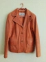 Продавам оранжево, дамско яке от естествена кожа, номер 46 , снимка 1