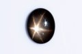 Черен звезден сапфир 6-лъчева звезда 1.62ct овален кабошон, снимка 1 - Други - 39653194