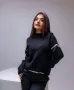 Стилен черен дамски пуловер , снимка 4
