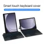 За Samsung Galaxy Tab A9+ / A11+ Кожен Калъф с Подвижна Bluetooth Клавиатура, Тъчпад и Цветна Подсве, снимка 4