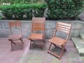 Качествени,градински,сгъваеми столове от тиково дърво, снимка 1