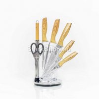  Професионален комплект ножове 8 части с поставка, снимка 2 - Аксесоари за кухня - 39972012