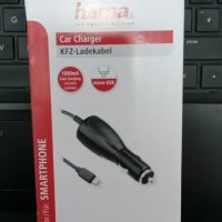 Зарядно за кола - Hama, Micro-USB, 1 A, черно, снимка 2 - Зарядни за кола - 38370338