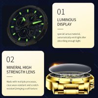 LIGE 8977 луксозен мъжки кварцов водоустойчив часовник, снимка 5 - Мъжки - 40182484