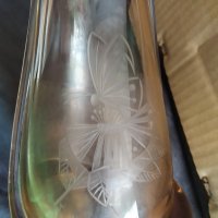 стара стъклена ваза арт деко, снимка 2 - Антикварни и старинни предмети - 30730091