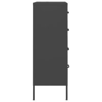 Шкаф с чекмеджета, антрацит, 80х35х101,5 см, стомана, снимка 6 - Шкафове - 40308733