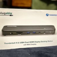 Plugable докинг станция Thunderbolt 4, един 8K или два 4K HDMI, 100 W, снимка 8 - Други - 44476839