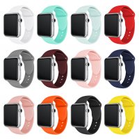 Силиконова каишка Apple watch 7 – 41mm, оранжевa, снимка 3 - Каишки за часовници - 35512859