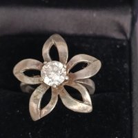 Красив сребърен пръстен с камък # К09, снимка 1 - Пръстени - 44389682