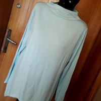 Светло тюркоазена свободнно падаща блуза туника ХЛ, снимка 1 - Туники - 35053015