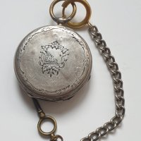 Стар сребърен джобен часовник с ключ, снимка 8 - Антикварни и старинни предмети - 40691565