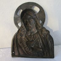  Исус сърце  пано религия метал, подпис, автор, снимка 6 - Други ценни предмети - 29577885