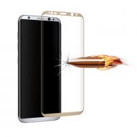 Стъклен протектор за Samsung Galaxy S8+  S8 Plus G955 FullFace златен Gold скрийн протектор, снимка 2 - Фолия, протектори - 19503615